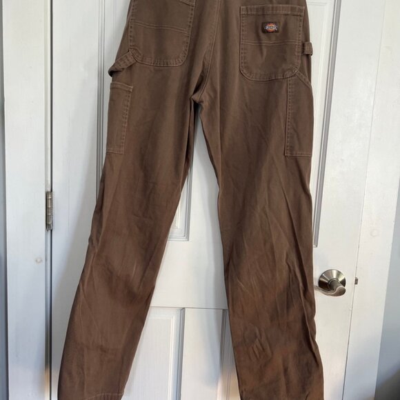 Dickies Women Relaxed Fit Carpenter Pant in Mushroom - Picture 4 of 4
